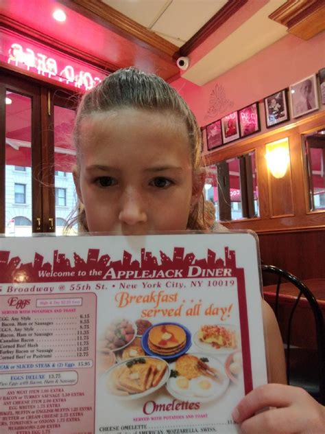 Carta del postres Applejack Diner, Nueva York