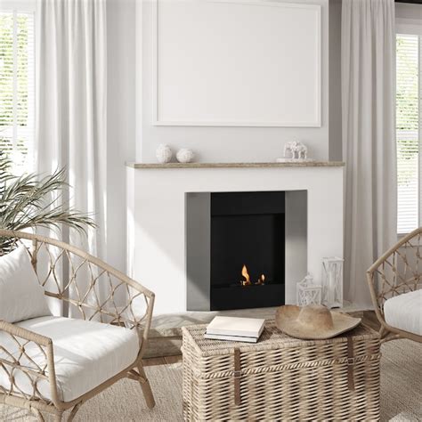 HomCom Wall-Mounted Ventless Recessed Alcohol Fireplace at Lowes.com