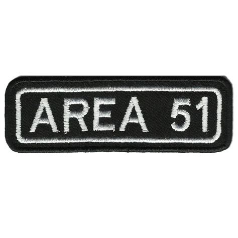 Buy Area 51 logo 3.5 x 1.2 Iron On Sew Applique Patch Online at Lowest ...