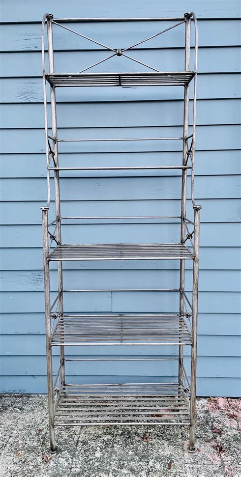 Giacometti inspired wrought iron Bakers Rack For Sale at 1stDibs ...