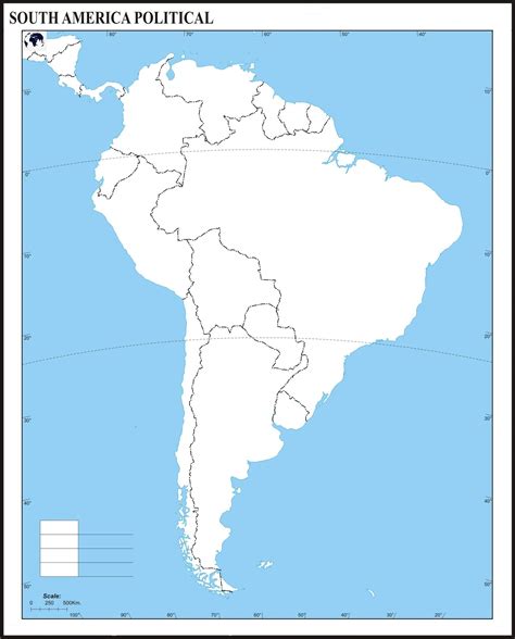 South America Printable Map - TheJoySnap