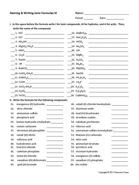 Writing Formulas for Ionic Compounds 的图像结果
