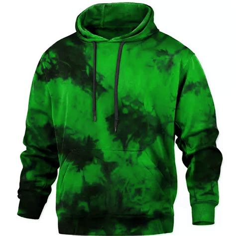 Hemlock Green Hoodies for Men Graphic Casual Pullover, Men's Fall Long ...