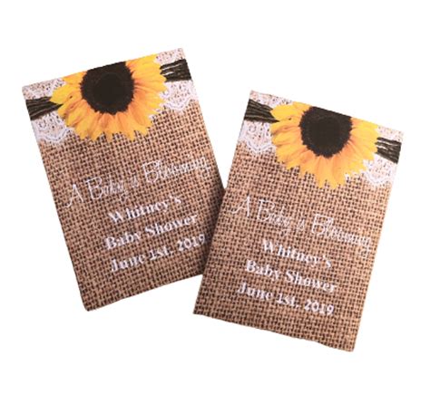 Personalized Seed Packets My Sunshine Sunflower Seed Packet Favours