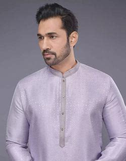 Lavender Self Design Jacquard Kurta Pajama – South India Shopping Mall