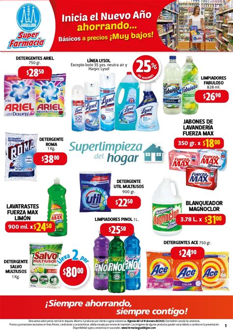 Folleto Farmacias Guadalajara del 1 al 14 de enero 2023