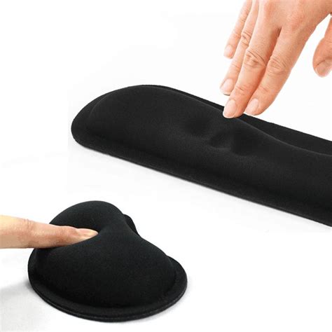 Durable Memory Foam Set Nonslip Mouse Wrist Support/ Keyboard Wrist ...