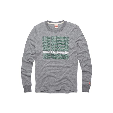 Ohio University Repeat Long Sleeve Tee Retro OU Bobcats T-Shirt ...