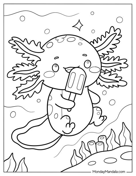 Free Printable Axolotl Coloring Pages For Kids