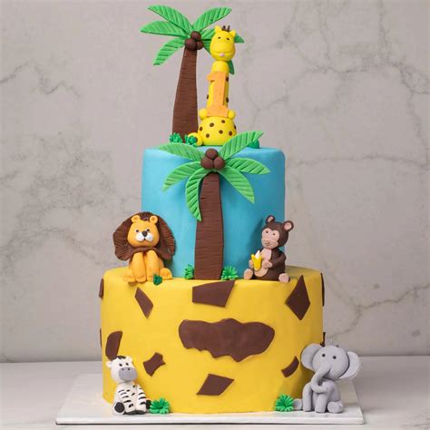 Special Jungle Theme Fondant Cake – Anytime Bakery