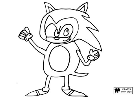 Sonic The Hedgehog Coloring Page - Crafts With Lisa