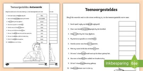 Teenoorgesteldes Aktiwiteit (teacher made) - Twinkl