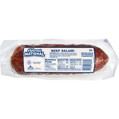 Hebrew National Beef Salami, Lunch Meat (24 oz) Delivery or Pickup Near ...