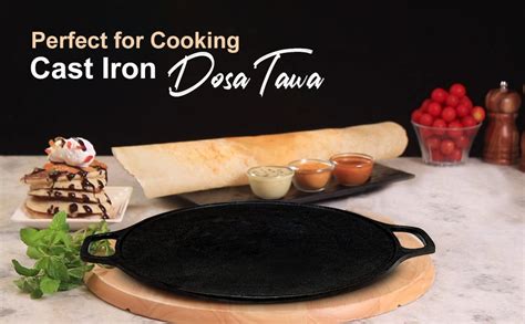 Buy COOKBEAT Cast Iron Dosa Tawa 12 Inch (30 cm) Heavy-Duty Pre ...