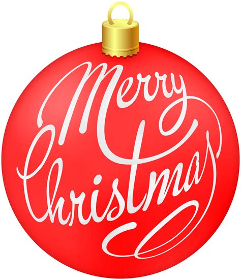 Red Merry Christmas Ornament Clip Art Image | Gallery - Clip Art Library