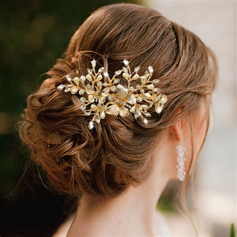 Gold bridal hair accessories online