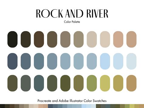 Rock and River Procreate Color Palette Graphic by Arborie · Creative ...