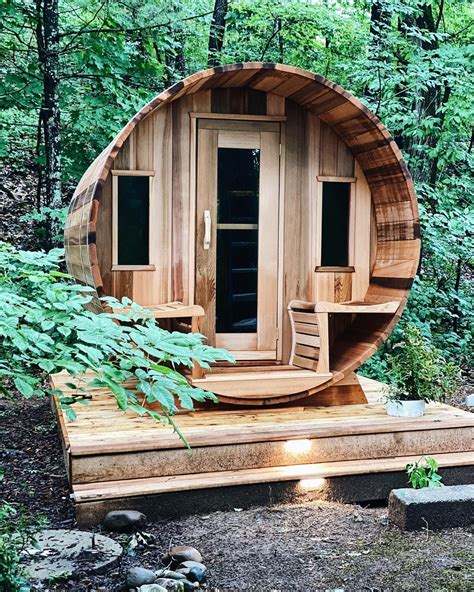 Scandinavian rustik outdoor barrel sauna 7×8 barrel sauna sauna design ...