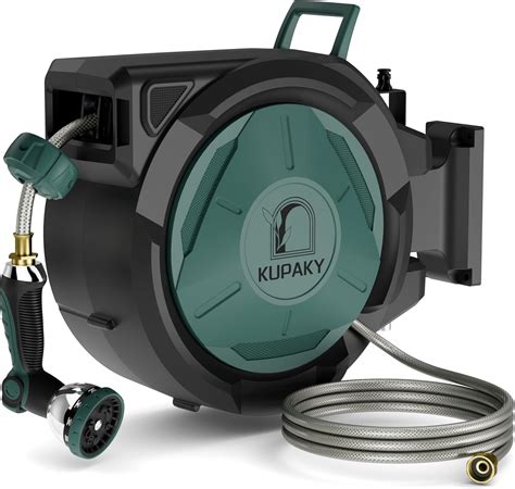 Amazon.com : KUPAKY Retractable Garden Hose Reel, 1/2 in x 100 ft ...