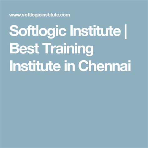 Softlogic Institute | Best Training Institute in Chennai | Train ...