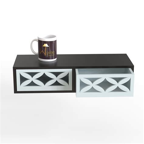 Buy Exclusively Launched Engineered Wood Wall Shelf with Drawer for ...