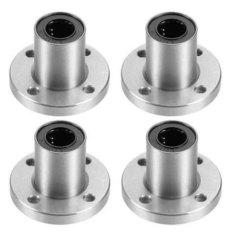 HiPicco Linear Ball Bearings, LMF12UU 12mm Round Flange Linear Motion ...