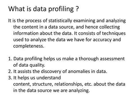 Data profiling Data Quality 的图像结果