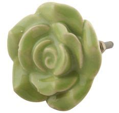 Ceramic flower shape knob - Glass Knobs For Dresser - Cabinet Drawer ...