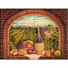 Ceramic Wall Murals by The Tile Mural Store Tuscan Wine Ii 24 In X 18 In Ceramic Wall Murals