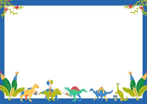 Dinosaur Border Paper