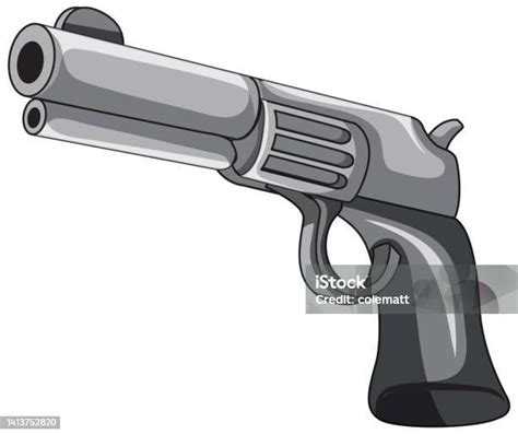 Isolated Revolver Cartoon On White Background Stock Illustration ...