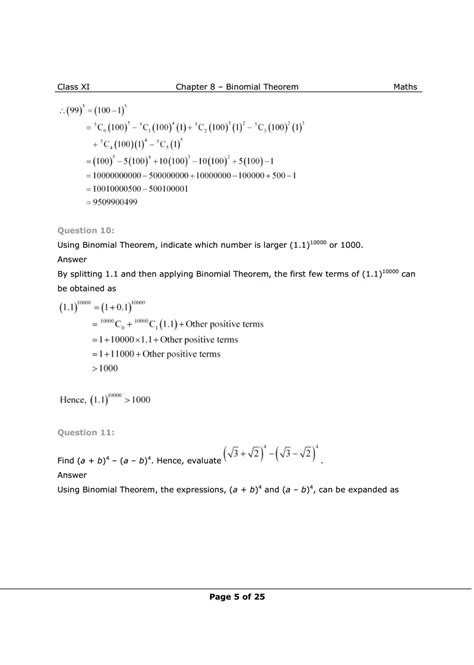 NCERT Class 11 Maths Chapter 8 Exercise 8.1 Solutions