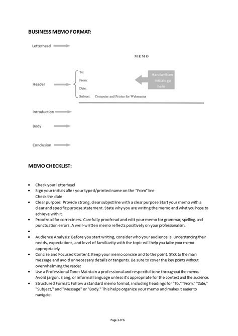 Business Memo Format 的图像结果