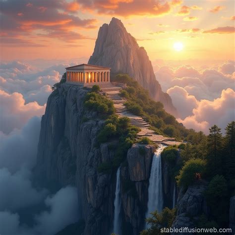 Mount Olympus, Home of Greek Gods | Stable Diffusion Online