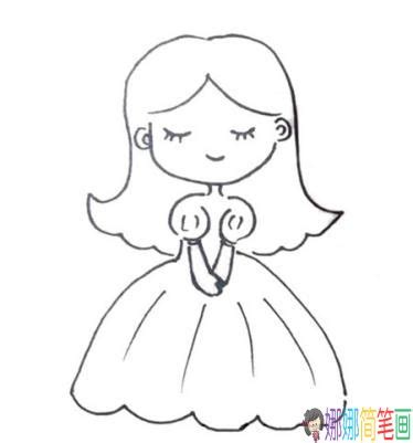 漂亮的公主简笔画的简单画法/儿童简笔画