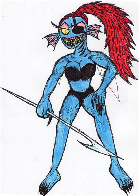 Undyne The Undying wearing A Black Bikini by MrDodge1997 on DeviantArt