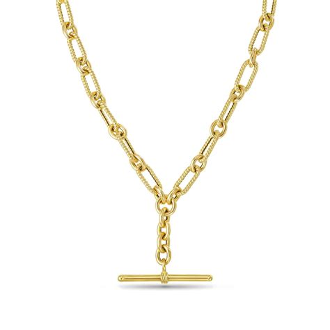 14K Gold T-Bar Necklace | Phillip Gavriel