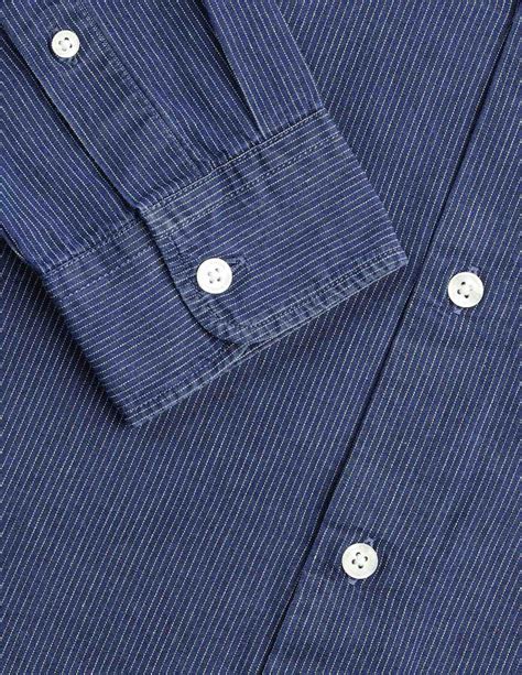 Buy Men PinStriped Regular Fit Poplin Shirt Blue|U.S. Polo Assn. India