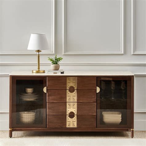Buy Nuqta Marble Top Sideboard - Walnut from Home Centre at just INR ...