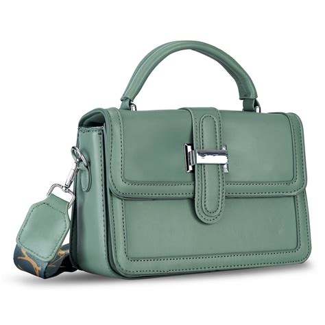 Green Structured Satchel Bag – City Girls India