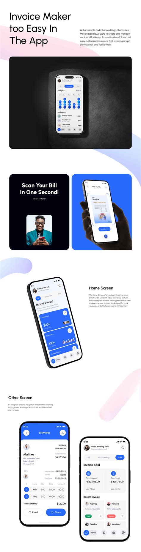 Image result for Invoice Generator Mobile Application Design