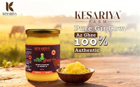 Vedic Ghee Premium A2 Gir Cow Cultured Desi Ghee from Kesariya Farm ...