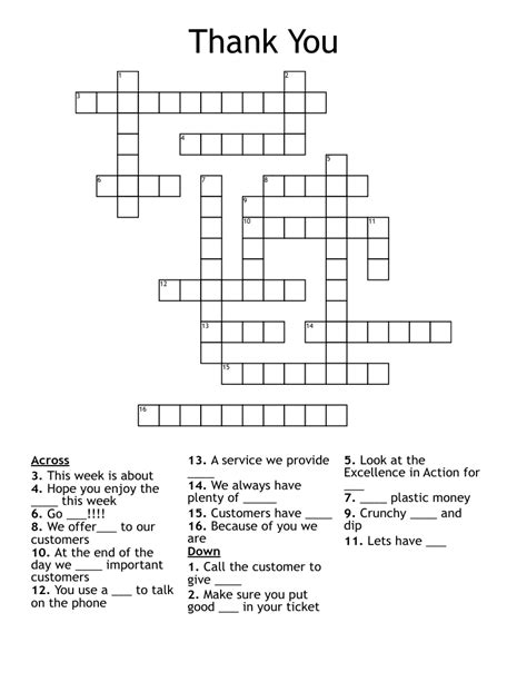 Singer Of Thank You Crossword - prntbl.concejomunicipaldechinu.gov.co