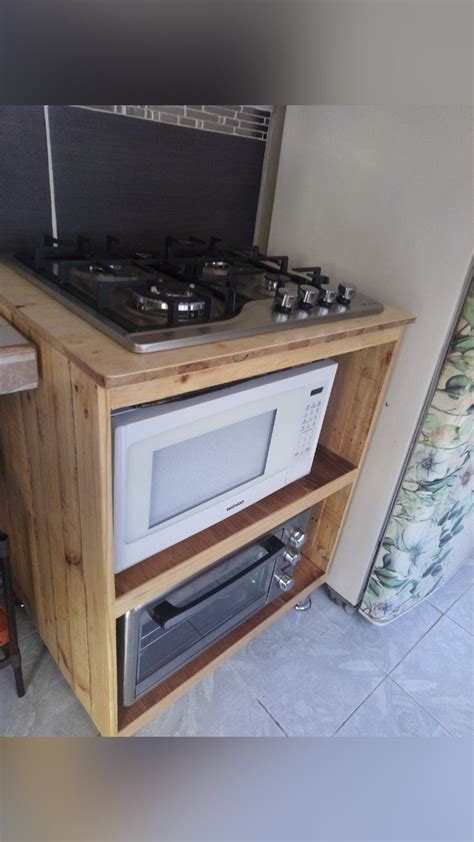 Mueble para estufa empotrable, hecha con pallets. | Cocinas de casas ...