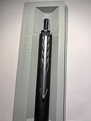 Parker Latitude Matte Black Chrome Trim Ball Pen| Ink Color - Blue ...