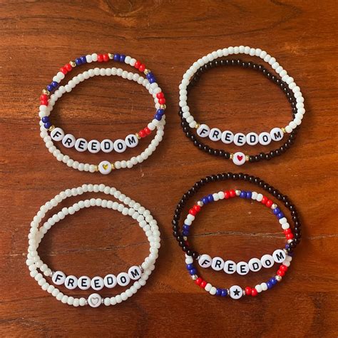 Buy Charlie Kirk Freedom Bracelet Set - Patriotic Bracelet Online in ...