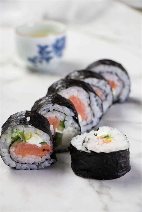 Smoked Salmon Sushi Roll Rice Free Hand Roll Smoked Salmon Sushi