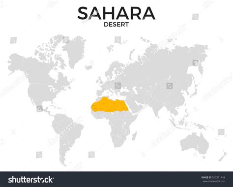 Sahara Desert Location Modern Detailed Map Stock Illustration 517311448 ...
