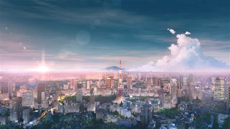 Anime Cityscape Wallpaper