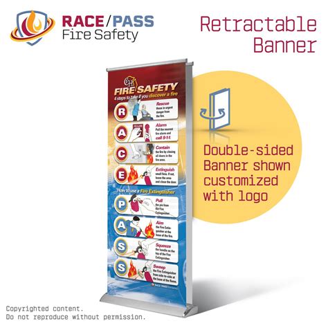 RACE/PASS Fire Safety Retractable Banner - RACE/PASS Fire Safety Solutions